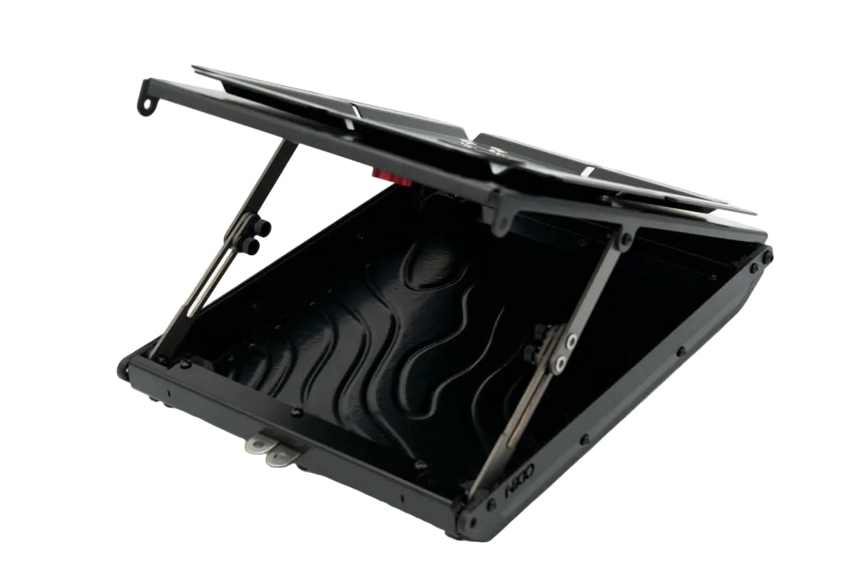 Underside of Tuff Mount for Starlink Mini shown open.