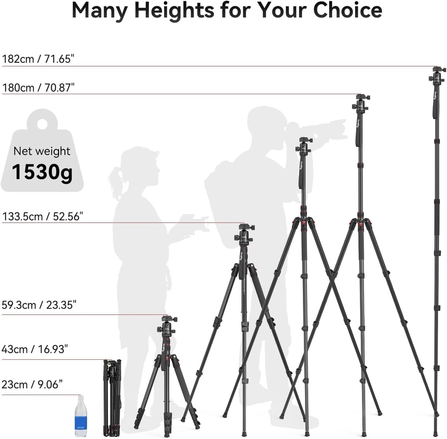 Tripod, Generic. Compatible with Tuff Mount Mk2 Tripod Adapter