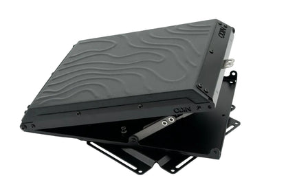Side view of Tuff Mount for Starlink Mini, shown partially open