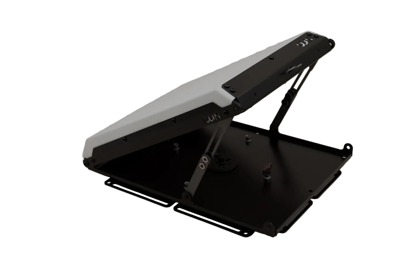 Tuff Mount for Starlink Mini in white shown open from the side 